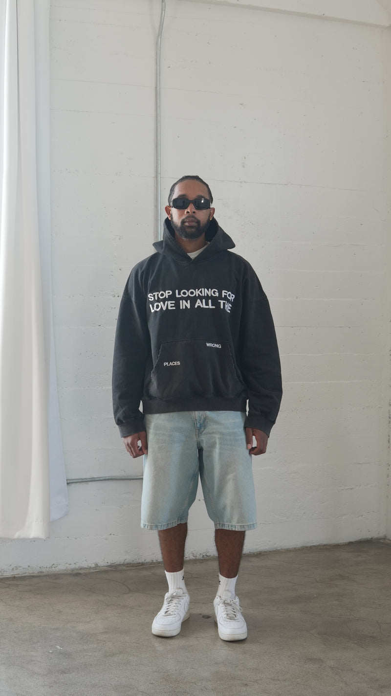 Stop Looking For Love Hoodie (Black)