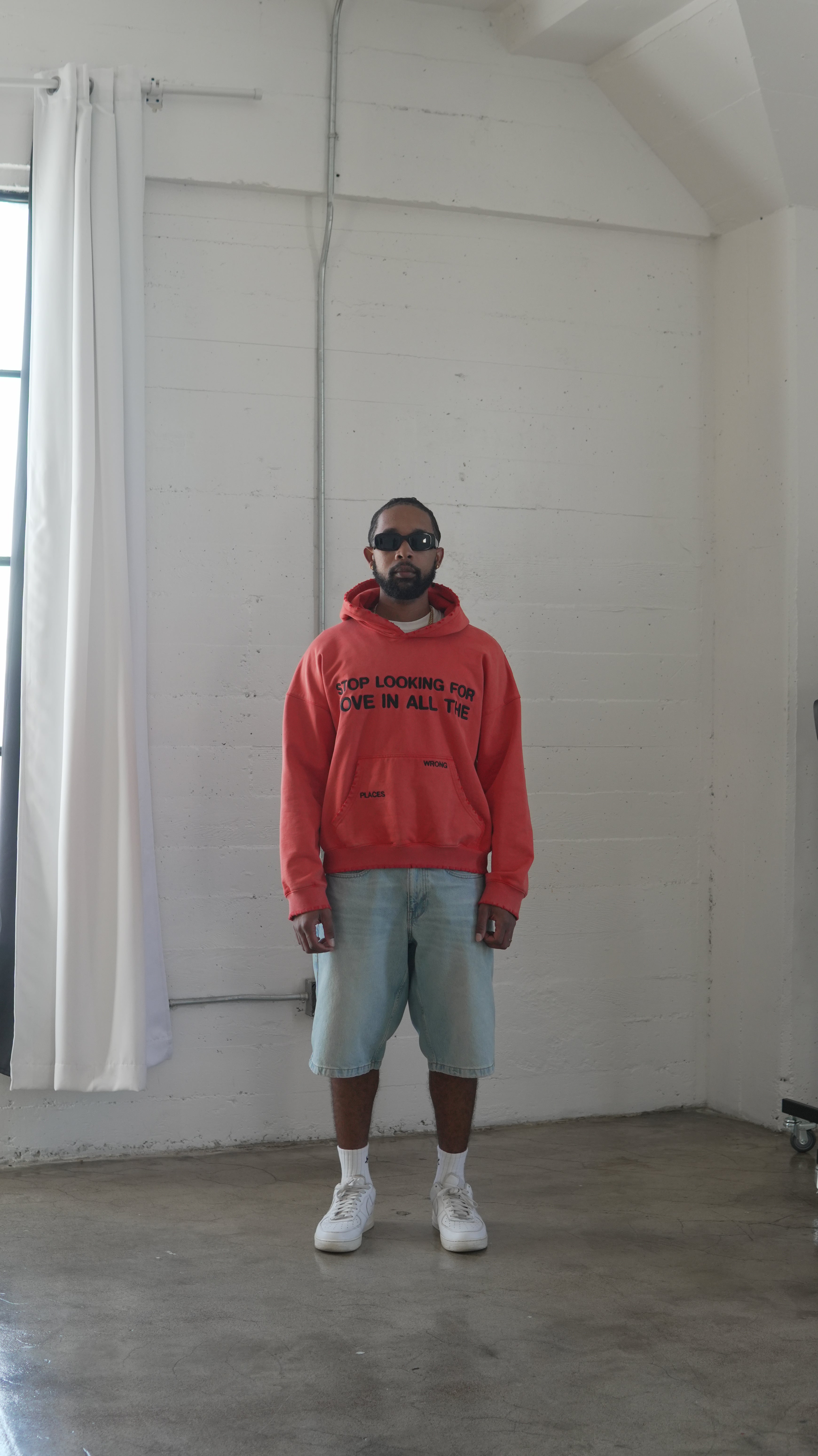 Stop Looking For Love Hoodie (Washed Red)