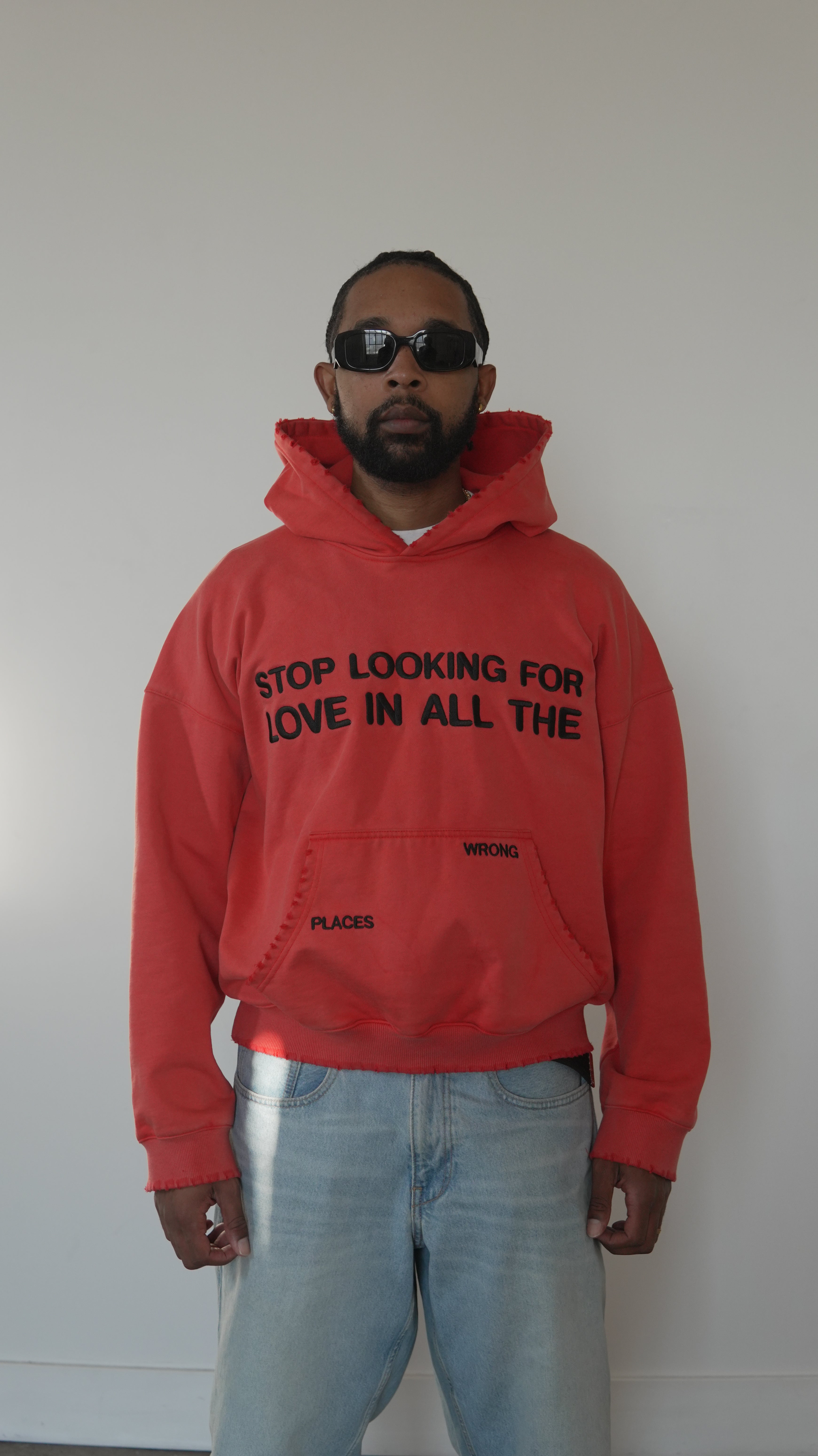 Stop Looking For Love Hoodie (Washed Red)