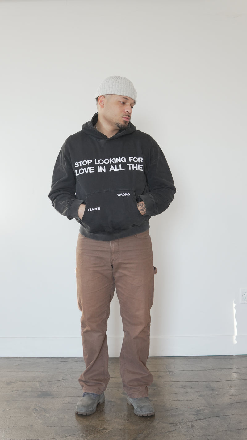 Stop Looking For Love Hoodie (Black)