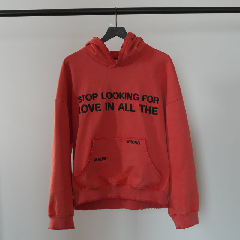 Stop Looking For Love Hoodie (Washed Red)