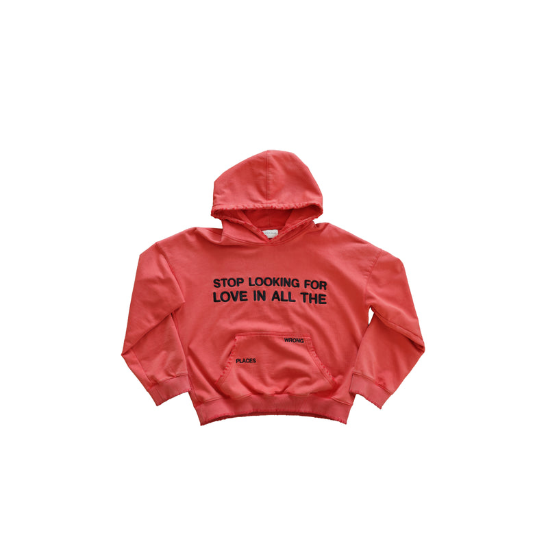 Stop Looking For Love Hoodie (Washed Red)